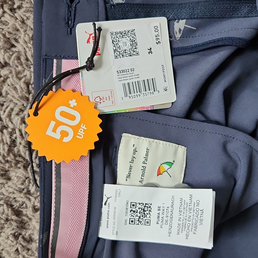 PUMA x Arnold Palmer Men's Arnold Palmer Umbrella Shorts - Picture 3 of 5